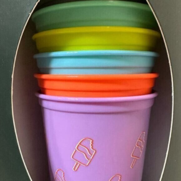 NWT Starbucks | Pack Of 6 Graphic Printed Reusable Hot Cups - Picture 5 of 7